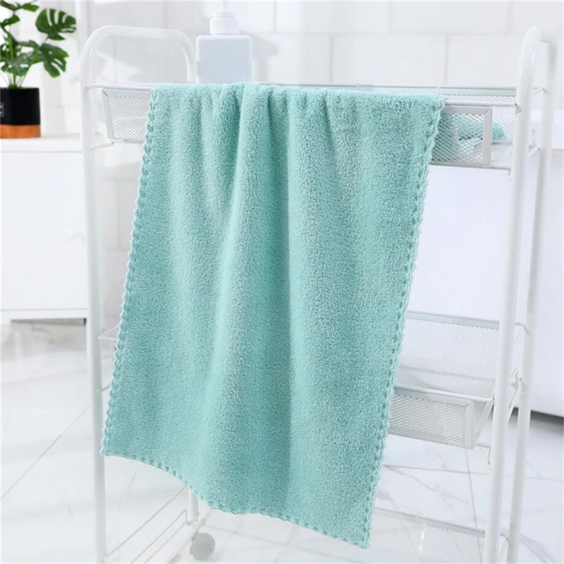 Home Textile Towel Soft Dry Hair Water Absorbent Double-sided Coral Velvet Microfiber Towel Bath Car Washing Cleaning Supplies