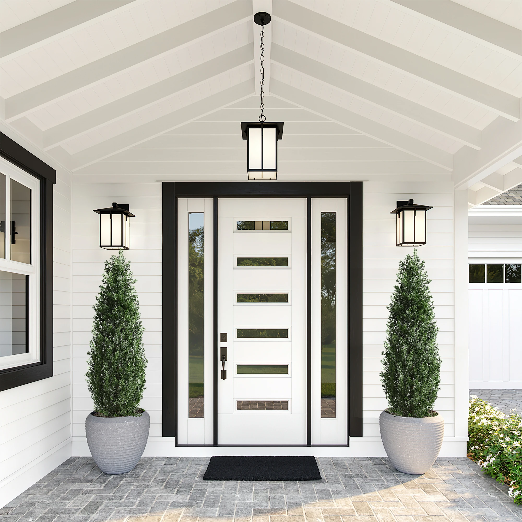 Artificial Topiary Tree 2Set,3ft Artificial Cedar Topiary Trees Artificial Topiary Boxwood Tree, Faux Shrub UV Protection Decor