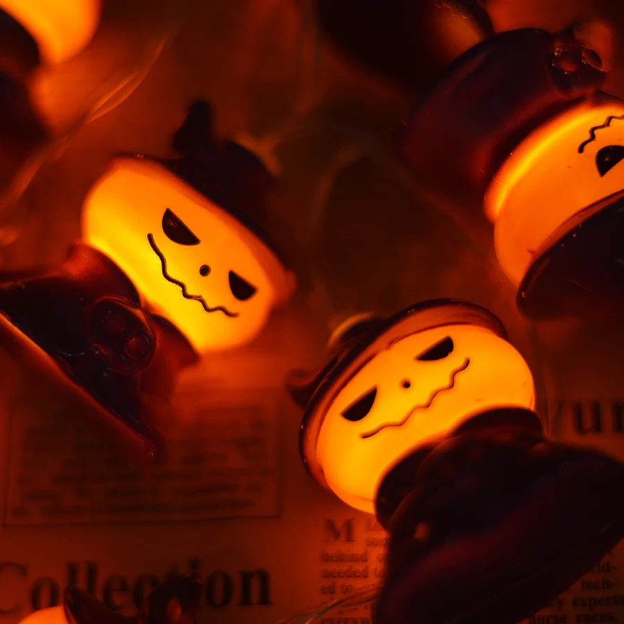 Światła LED na Halloween Dynia Duch Czarodziej Lampion Dekoracja Świąt Duchów Centrum Handlowe Bar Atmosfera