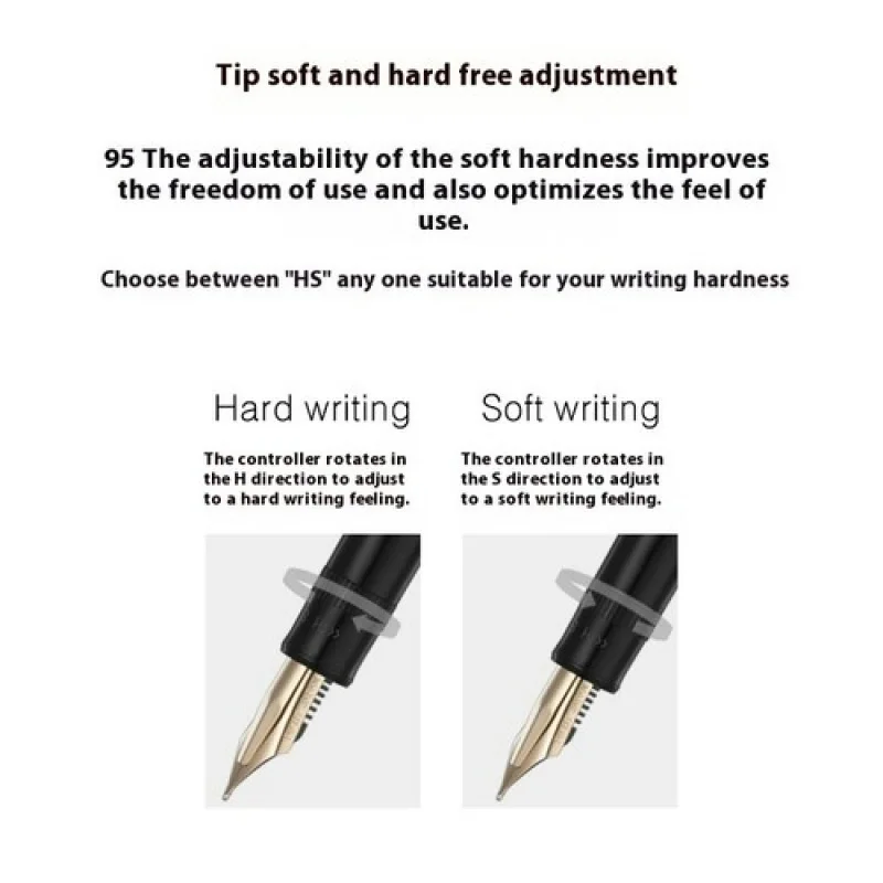 A+ per penna stilografica PILOT Justus 95 FJ-3MR con pennino regolabile, pennino in oro 14k FM/F/M