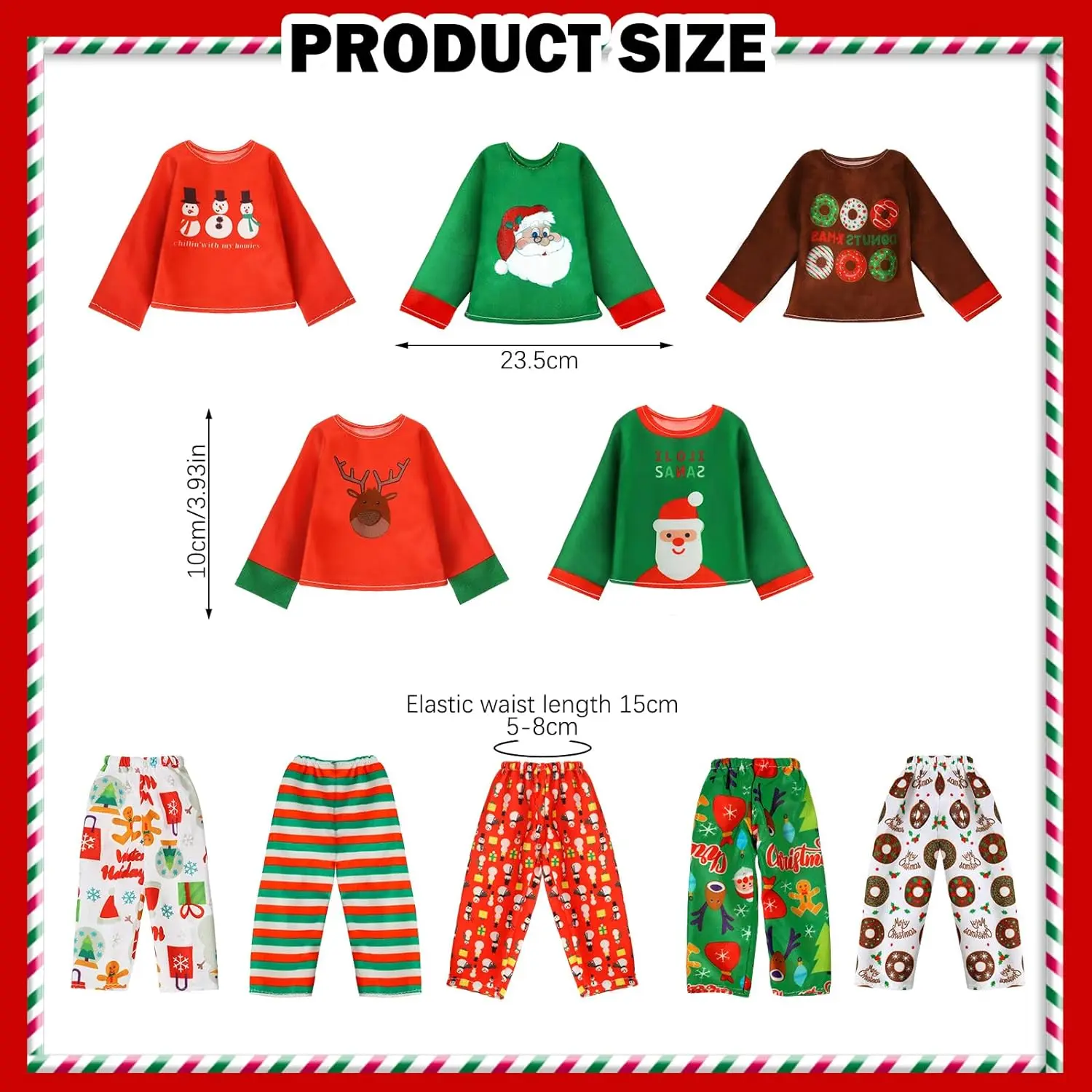 Elf Accessories Clothes Christmas Elf Doll Costume Santa Elk Snowman Christmas Tree Doll Clothing Holiday Elf Outfit