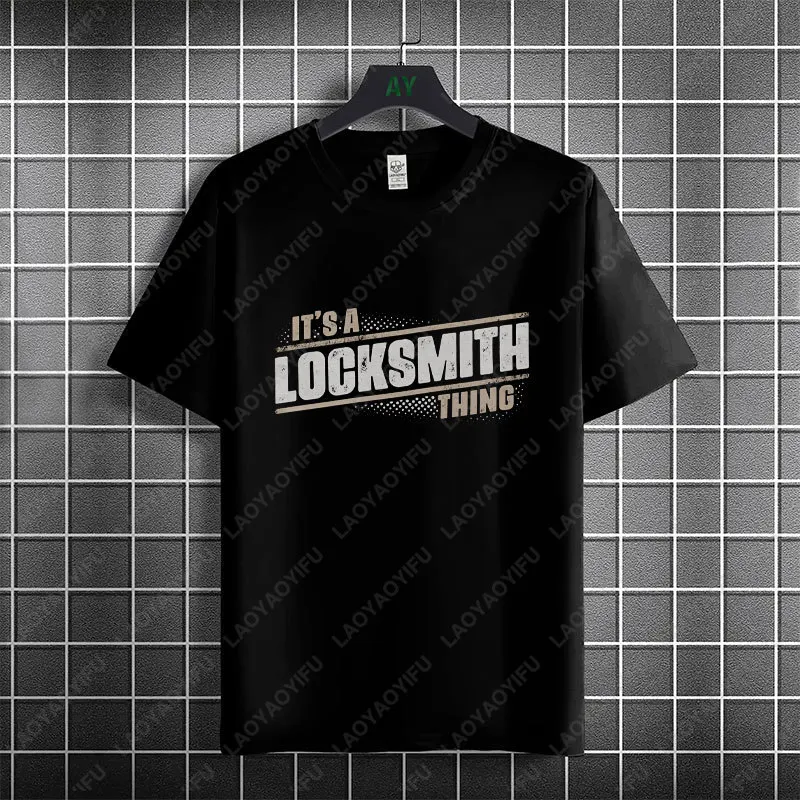 Men & Women's Funny Locksmith Graphic T-shirt with 