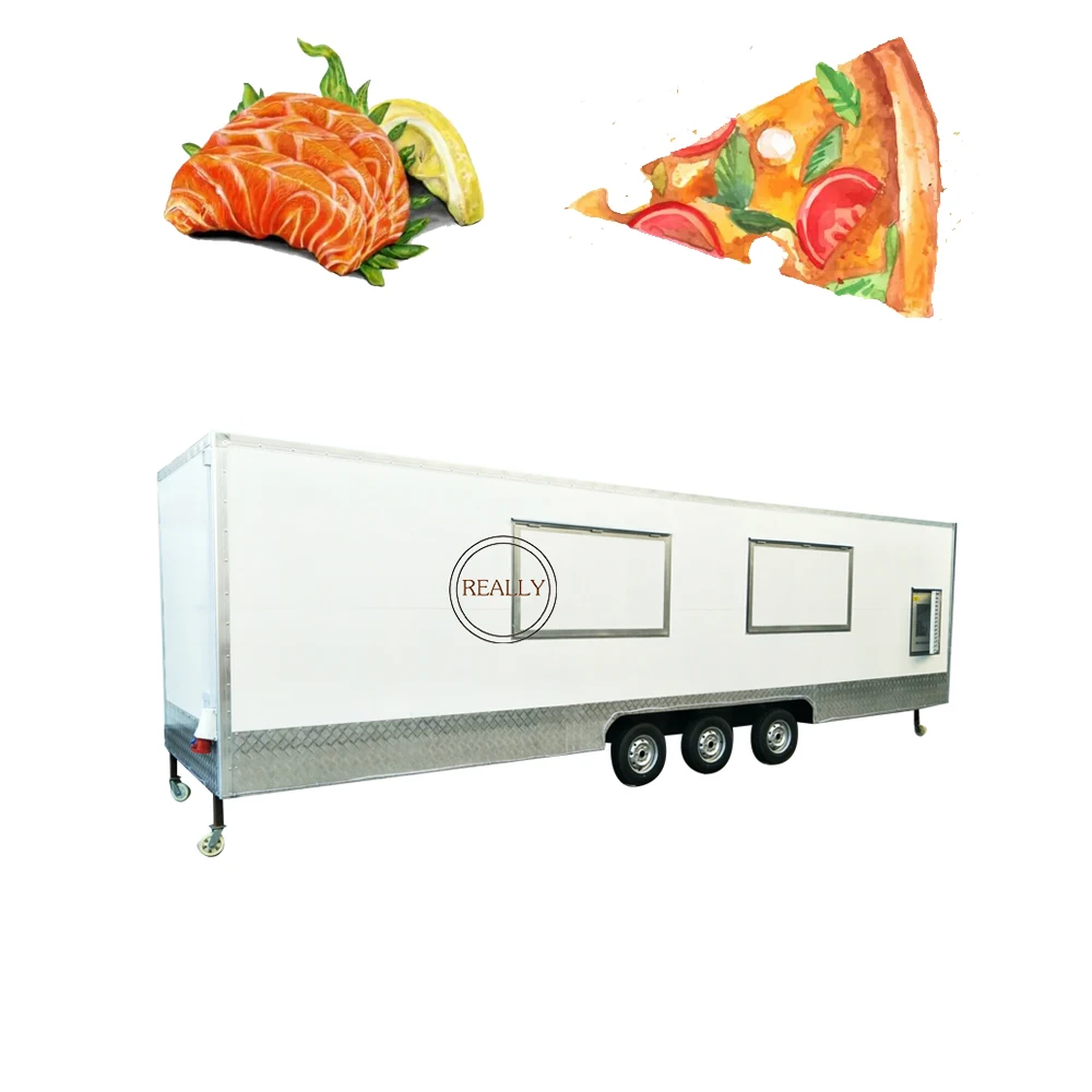 Mobile Kitchen Food Trailer Truck Barbeque Cooking Food Caravan Burgers Vending Food Cart Wholesale Price