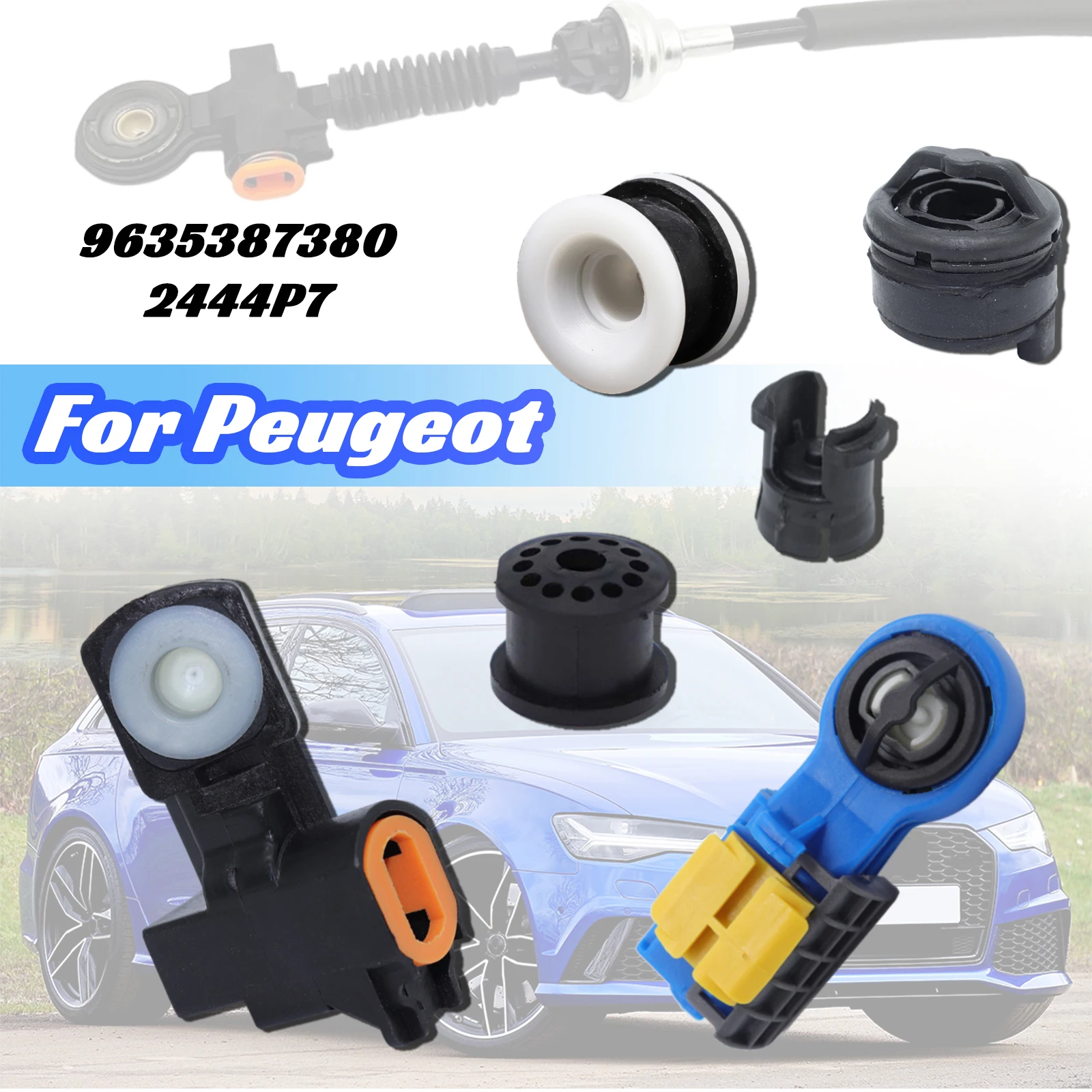 

For Peugeot 307 1.4HDi 1.6HDi Petrol Car Shifter Cable Bushing Grommet Clip End Linkage Connector Adapter Rod Rubber Repair Kit