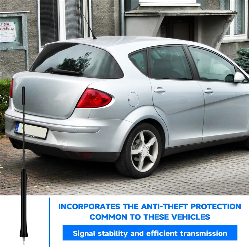 A21F-30 Cm Short Rod Antenna For Seat Ibiza 6L 6J Leon 1M 1P Skoda Altea 5P