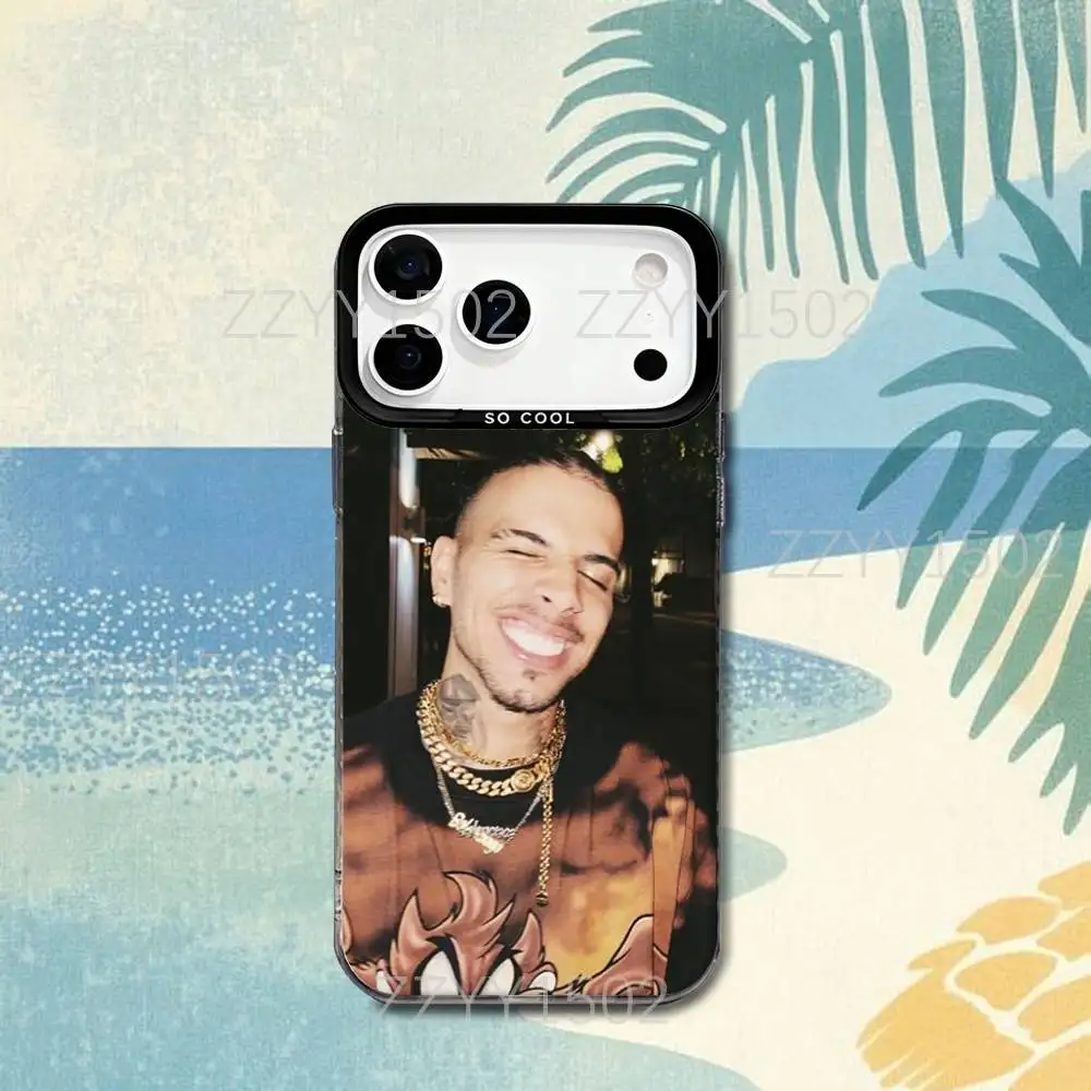 R-Rauw A-Alejandro Rapper Phone Case For iPhone 17,16,15,14,13,12,X,8,Pro,Max,Plus,SE4,Air,Mini HD Black IMD Matte