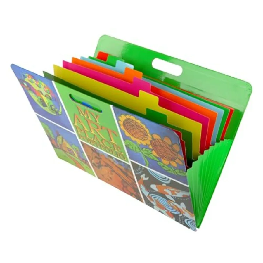 

My Art Place Expandable Color-Tabbed Portable Art Storage Portfolio with Decorative Frame, 19" x 15¼"