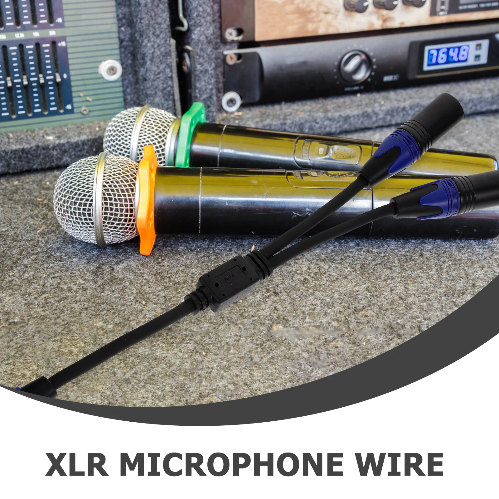Cable de micrófono divisor de 1 macho y 2 hembra, Cable de conexión de grabación de estudio de cobre sin oxígeno para Audio, 2 uds.