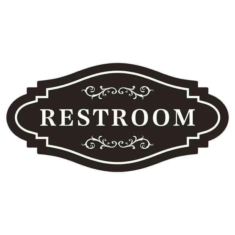 

4 Pcs Bathroom Stickers Vinyl Wall Decal Decals Applique Restroom Identification Markers Door Signs for Label