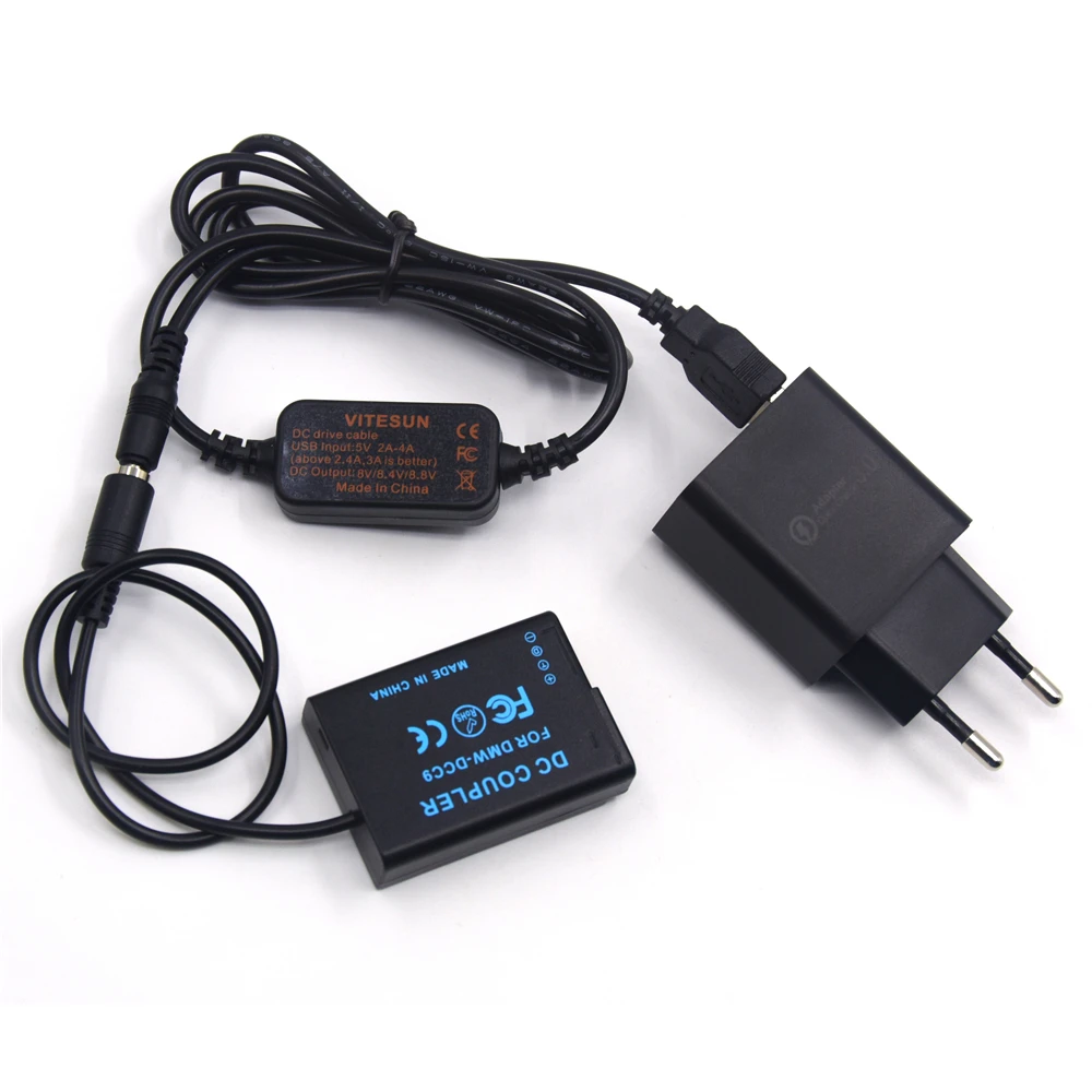 DMW-DCC9 DMW-BLD10 BLD10E BLD10PP بطارية الدمية + باور بانك كابل يو اس بي + شاحن لباناسونيك DMC GX1 GF2 G3 G3K G3R G3T G3W G3EGK