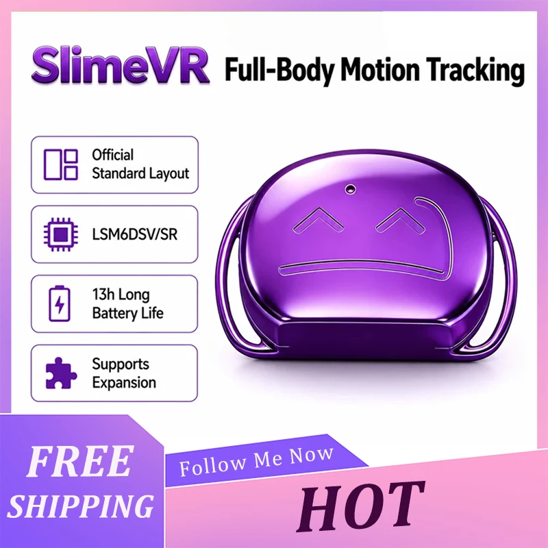 SlimeVR Full Body Motion Tracker LSM6DSV Sensor Full Body Motion Capture Device VR Gaming Accessories for VRchat Meta Quest
