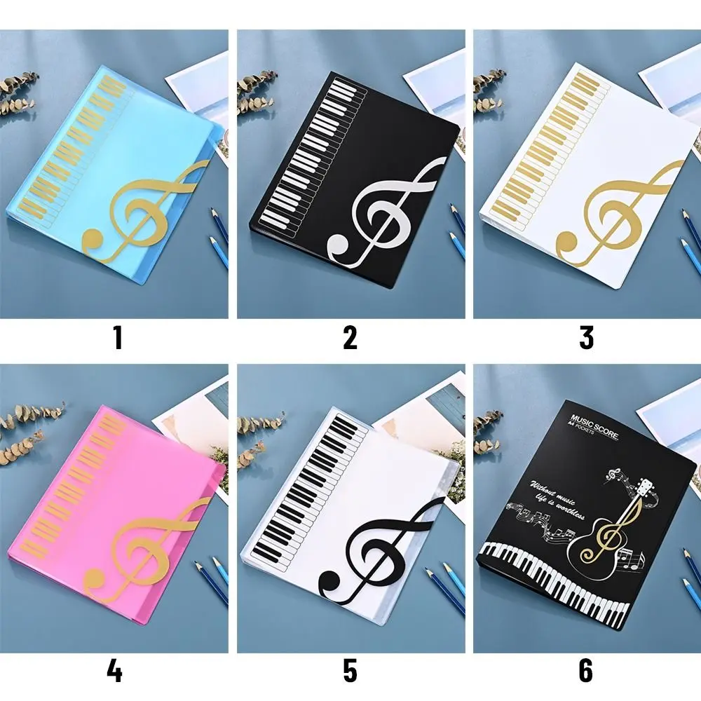 40 Pages A4 Multi-layer Music Score Folder Practice Piano Paper Sheets Document Storage Organizer