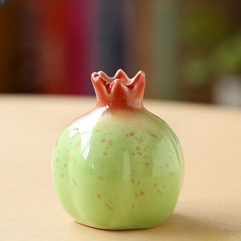 Simulated Pomegranate Flower Utensils Handmade Ceramic Pomegranate Vases Home Accessories Fun Small Ornaments Cute Pomegranates