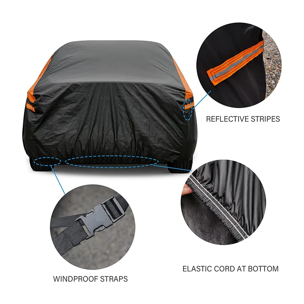 Kayme Car Cover for Automobiles All Weather Waterproof  Sun UV Rain Dust Snow Protection Universal Fit Sedan SUV Hatchback