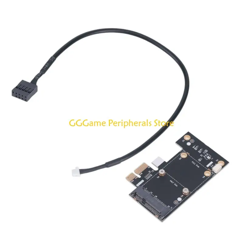 U55B Space Saving Mini PCIE To PCIE Adapter Card Metal Adapter Board Replacement