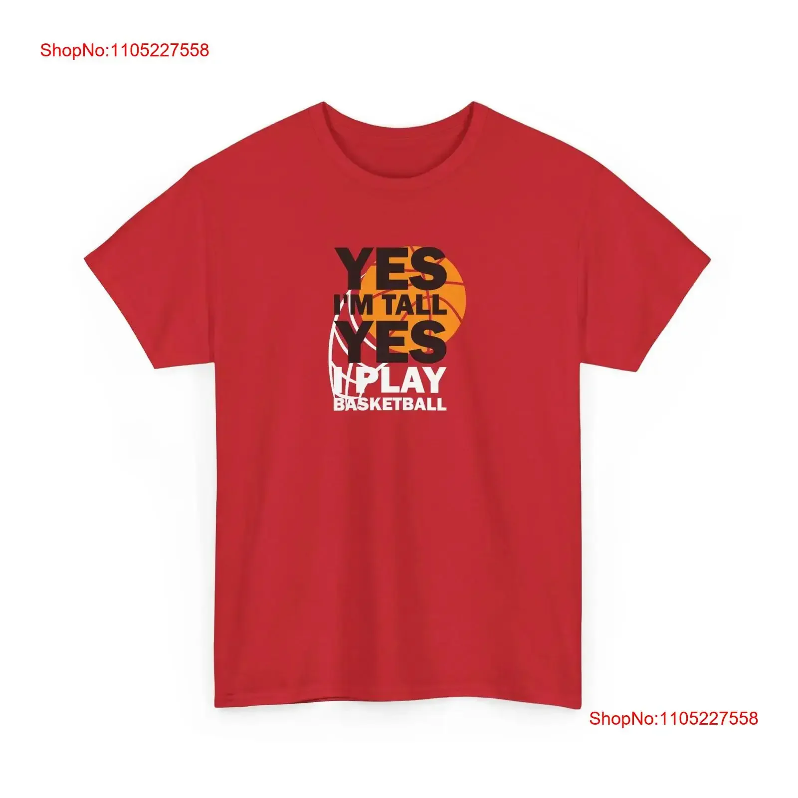 

Basketball T Shirt Hoops Yes I'm tall Play vintage Washed Comfortable streetwear Casual graphic Slightly Top For Everyday Wear