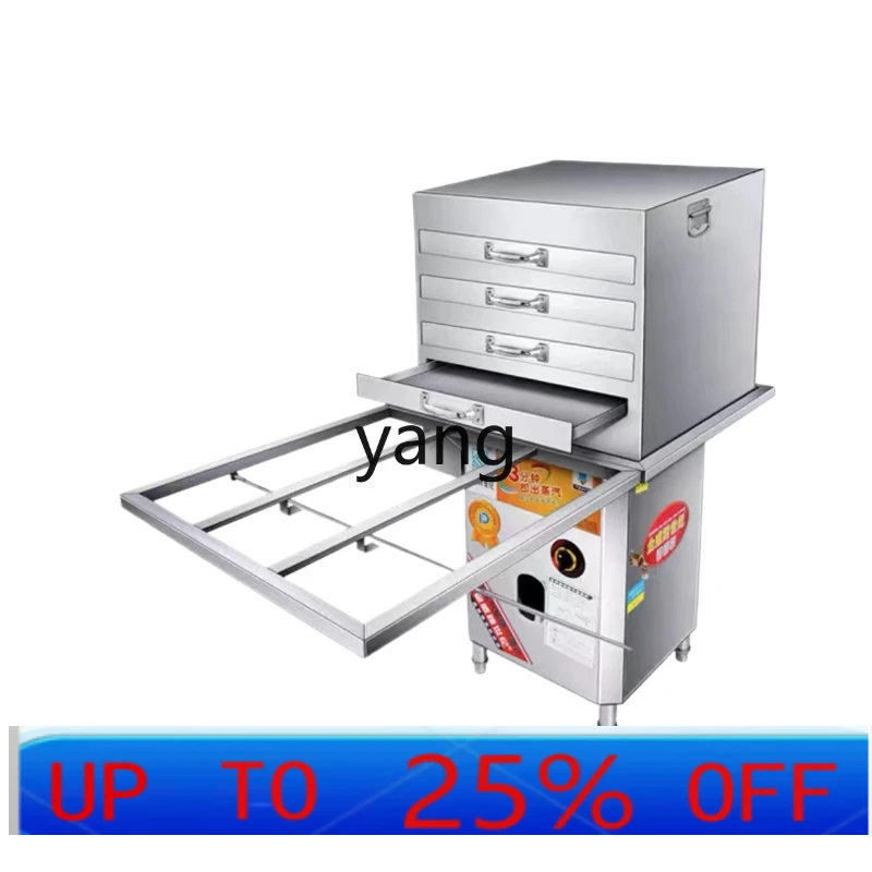 LTT Commercial Guangdong Steamed Rice Powder Machine Breakfast Drawer Stall Steamer