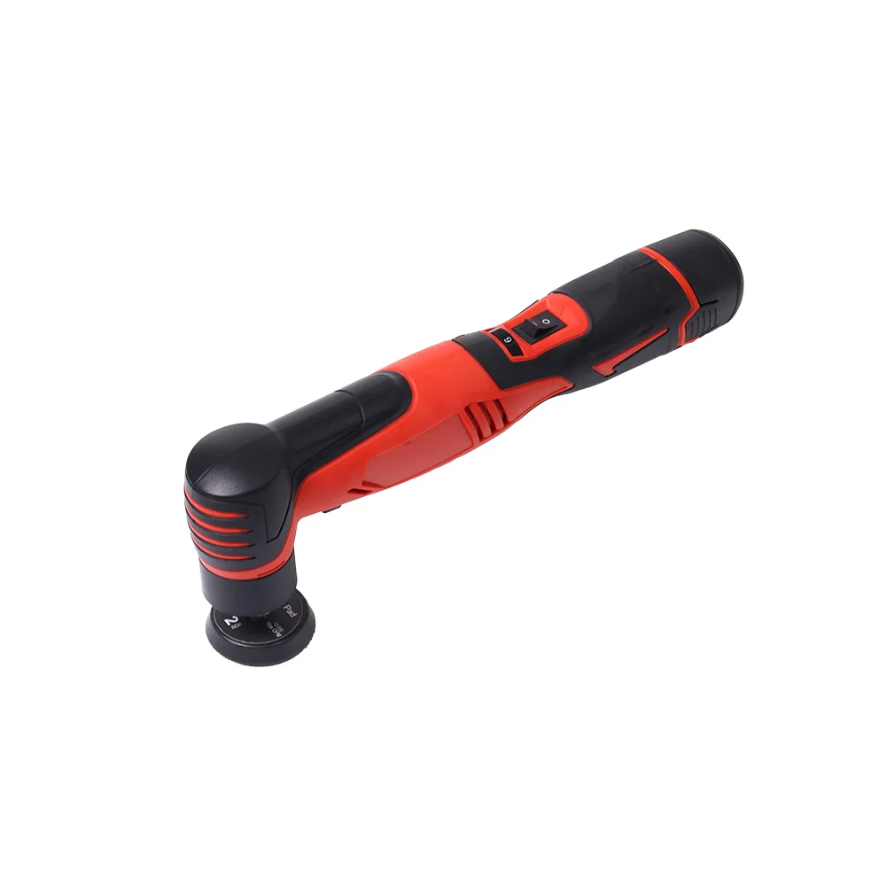 12V Brushless Cordless Dual Action Car Polisher 8.5mm Orbit With 75mm/50mm/30mm Backing Pad For Buffing Detailing