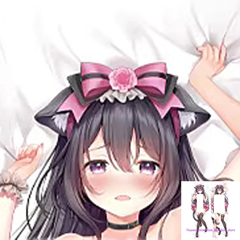 

Anime Dakimakura Pillow Cat Ears 2-Side Print Pillowcase Hugging Body Cushion Cover Otaku Waifuristmas Decoration 2023