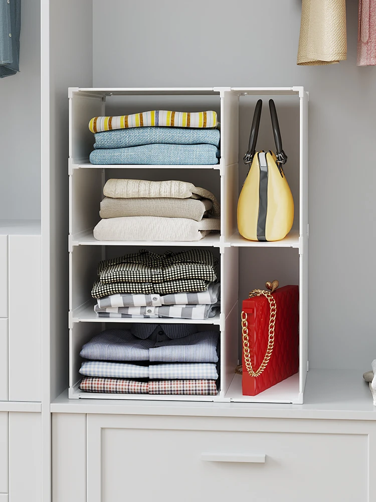 

Multi-Layer Closet Organizer Partition Ra Dormi Clothing Storage elf Cabinet Divider Storage Home Organization