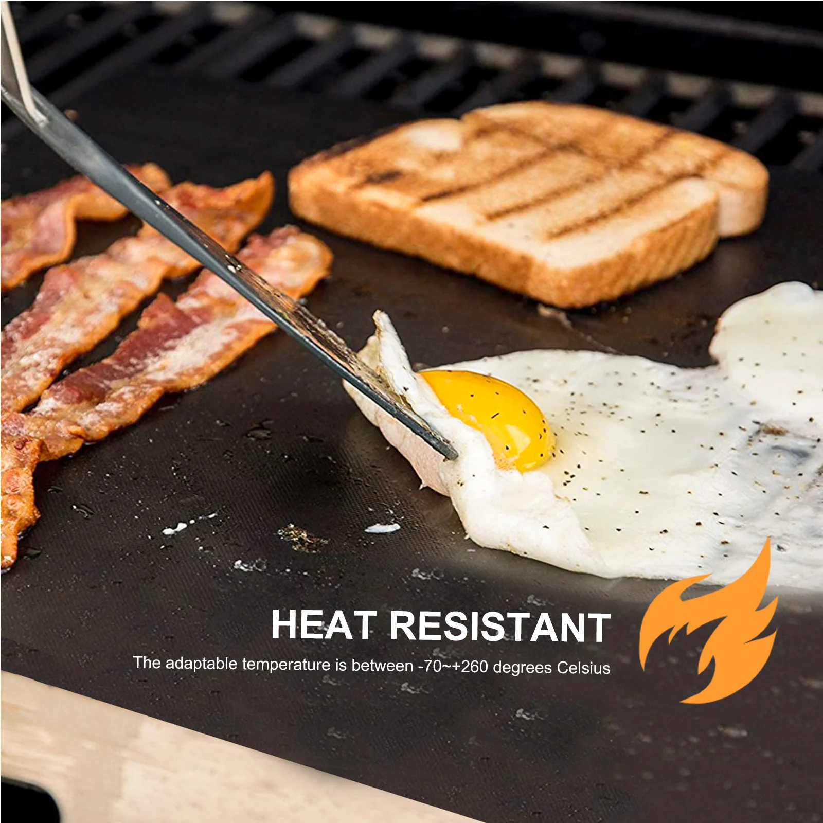 

6pcs Glass Fibre Black Bbq Mat Reusable Non Stick Heat Resistant Baking Liner For Oven Grill Vegetables Cookies Pizza Barbecue