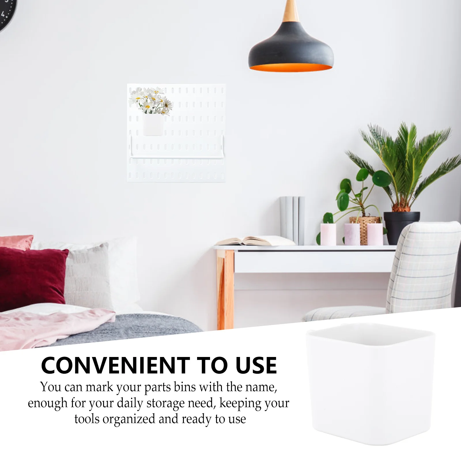 

1pc Plastic Pegboard Bins Storage Accessories For Tools Hold Screws Nuts Washers Bolts Nails Pegboard Organizing Storage