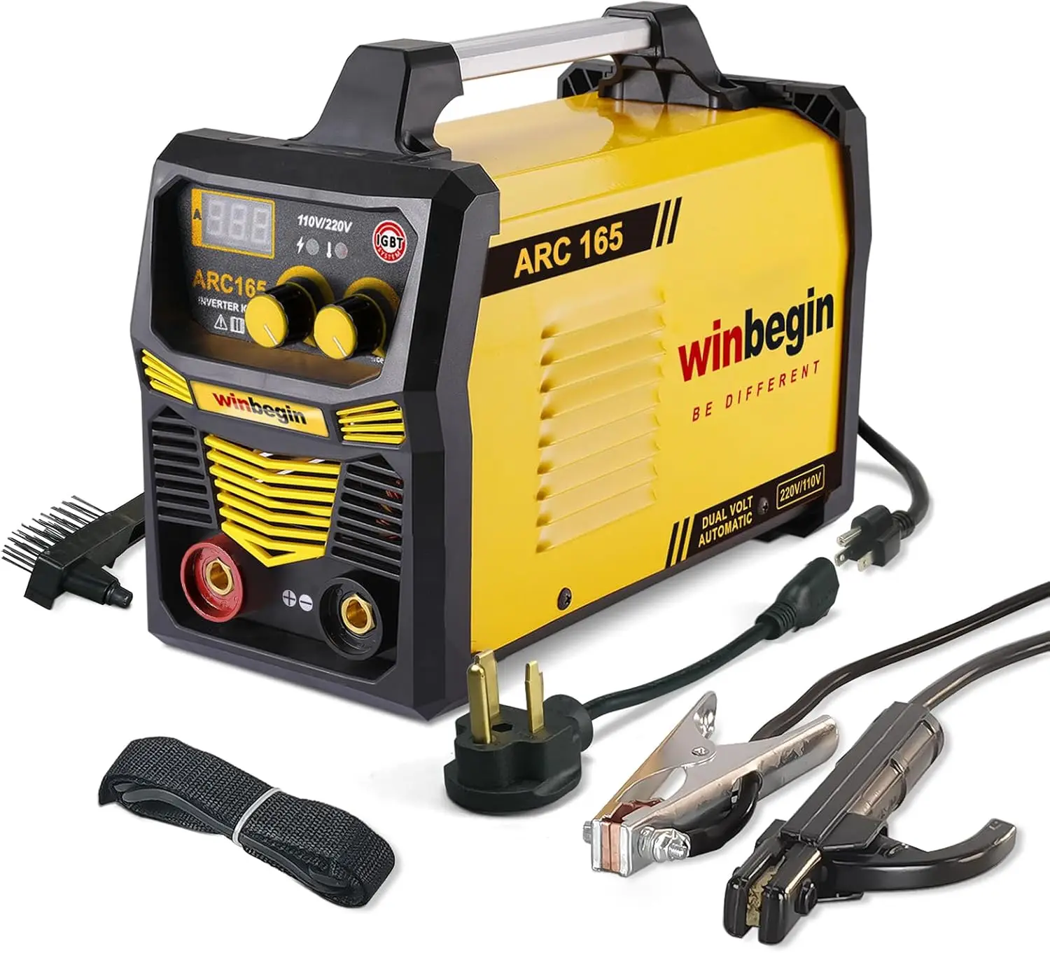 

165A Arc Welding Machine with Digital Display, Heavy Duty Stick Welder for Beginners, Dual Voltage 100-240V, Portable Design