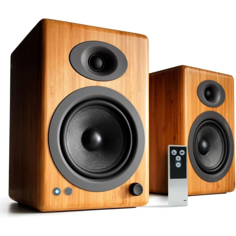 A5 Powered Bookshelf Speakers - Premium 150W Stereo Speakers for Music, Gaming, Turntables, Home Theater Systems