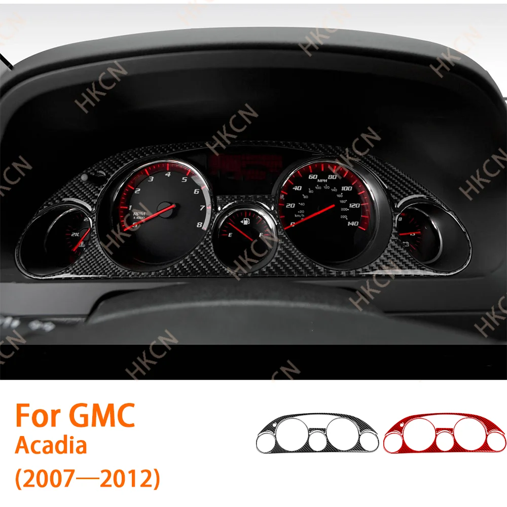 For GMC Acadia 2007-2012 Carbon Fiber Deiver Side Speedometer Panel Car Accessories Interior Cover Trim Sticker Modification