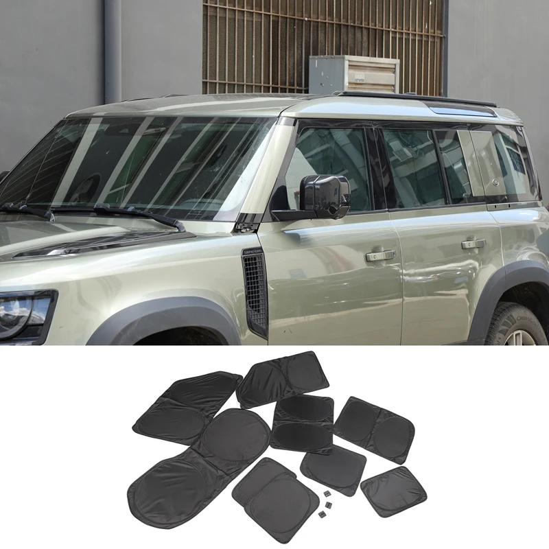 

For 2020-2023 Land Rover Defender 110/L663 full window glass sunshade, car window sunshade (memory wire model) auto accessories