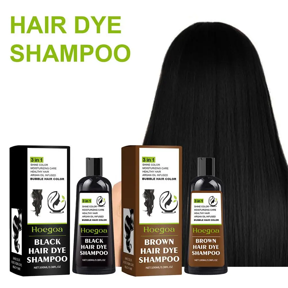 100ml Shampoo Easy Color Hair Plant Bubble Hair Conditioner Gentle Non-damaging Clean And Moisturize Hair Black Brown New