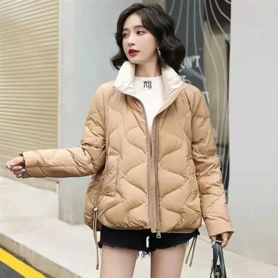 Zip-up Cotton Quilted Coats for Women Warm Winter on Sale Parkas Woman Fashion 2024 Outdoor Clothes High Quality Padded Jackets