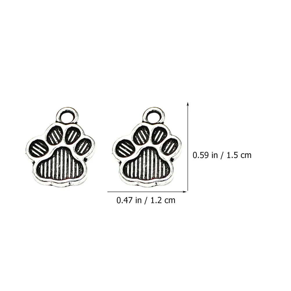 

150Pcs Dog Paw Pendant Charms Alloy Stable Material DIY Jewelry Making Supplies for Bracelets Necklaces Earrings