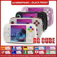 ANBERNIC RG Cube Retro Handheld Game Console 64bit Android 13 Unisoc T820 3.95 Inch IPS Screen Hall Joystick RGB lighting effect