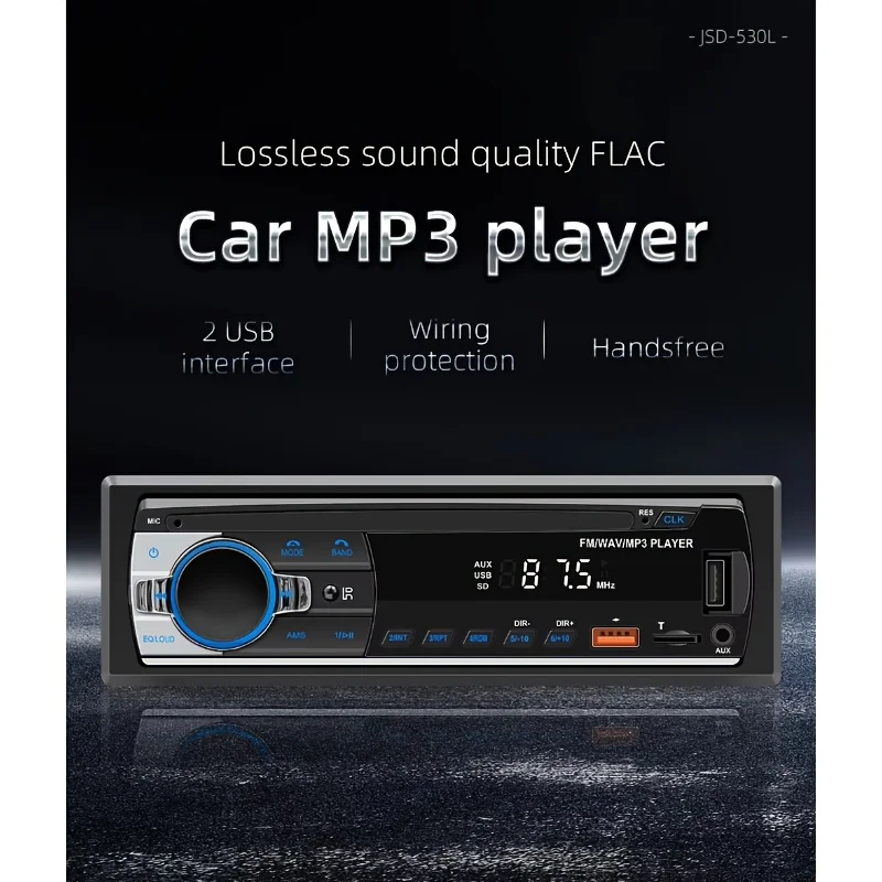 JSD-530 60Wx4 Stereo Radio Player with Wireless, Digital MP3 Capabilities, FM Tuner, USB And SD Card Slots, Plus AUX Input