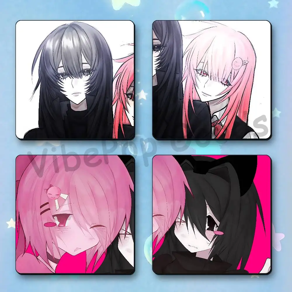 L-Lovity x Z-Zorya Refrigerator Magnets Square Tiles with Magnetic Sheets Printed for Decoration Collect 55mm