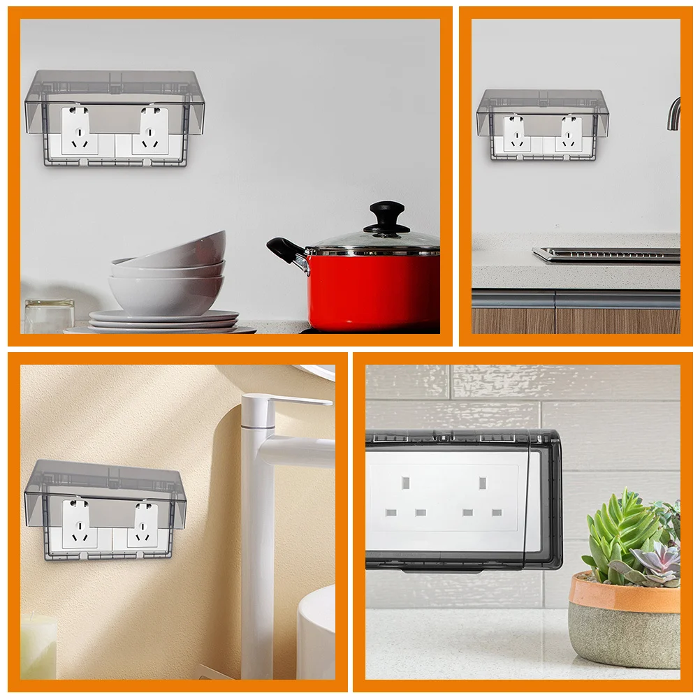 غطاء منفذ مقاوم للماء مقبس الحائط حامي غطاء الحمام قابل لإعادة الاستخدام مقاوم للرذاذ منفذ كهربائي جدار التوصيل يغطي المنزل