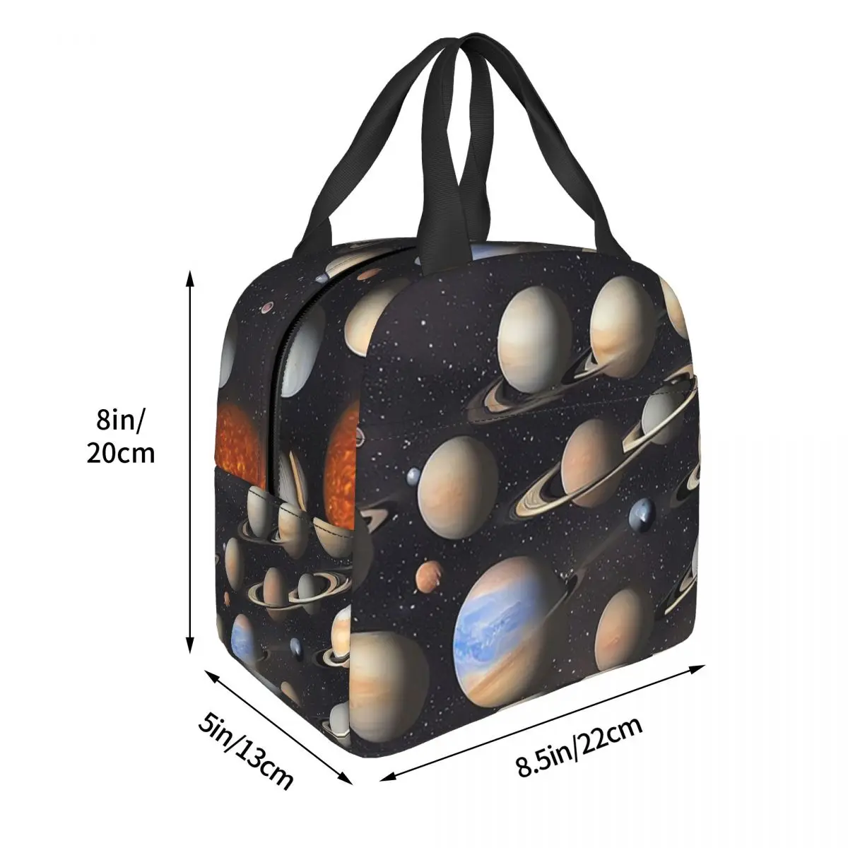 Solar System Space Planets Universe Lunch Bags Insulated Bento Box Lunch Tote Picnic Bags Thermal Bag for Woman Girl School