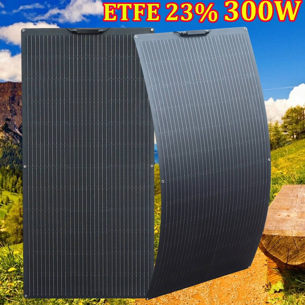 ETFE Panel słoneczny 400w 300w 200w 150w 80w Elastyczna wysoka wydajność 23% Panel fotowoltaiczny Camper RV Domowy dach Dioda bypass monokomórkowa Magazyn UE DHL Wysyłka — zdjęcie produktu 3