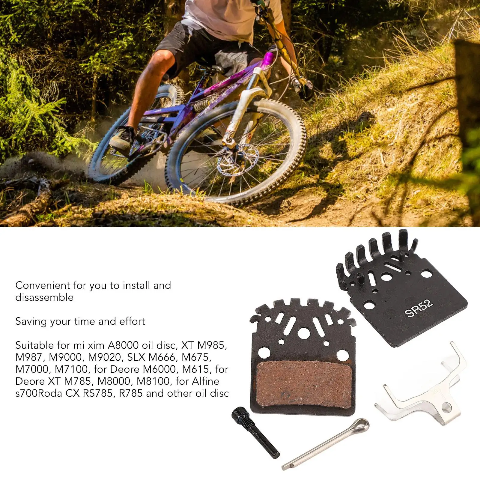 for mountain Bike Brake Pads - Durable & Lightweight - Easy Installation - Portable Design with Screws