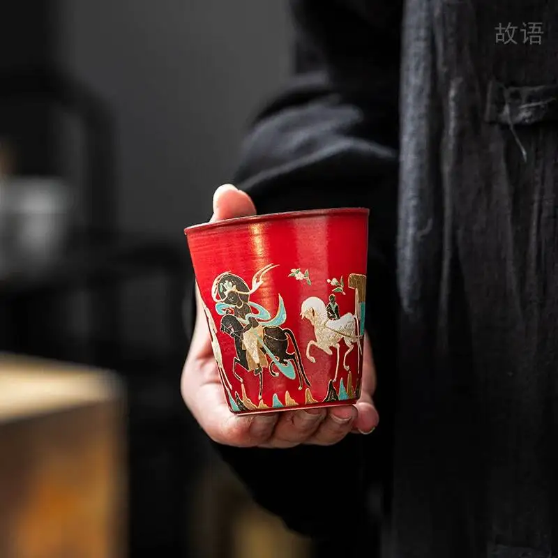 The Nine-Colored Deer Of Dunhuang Personal Use Household Master Cup, Kung Fu Tea Set, Gift, National Trend