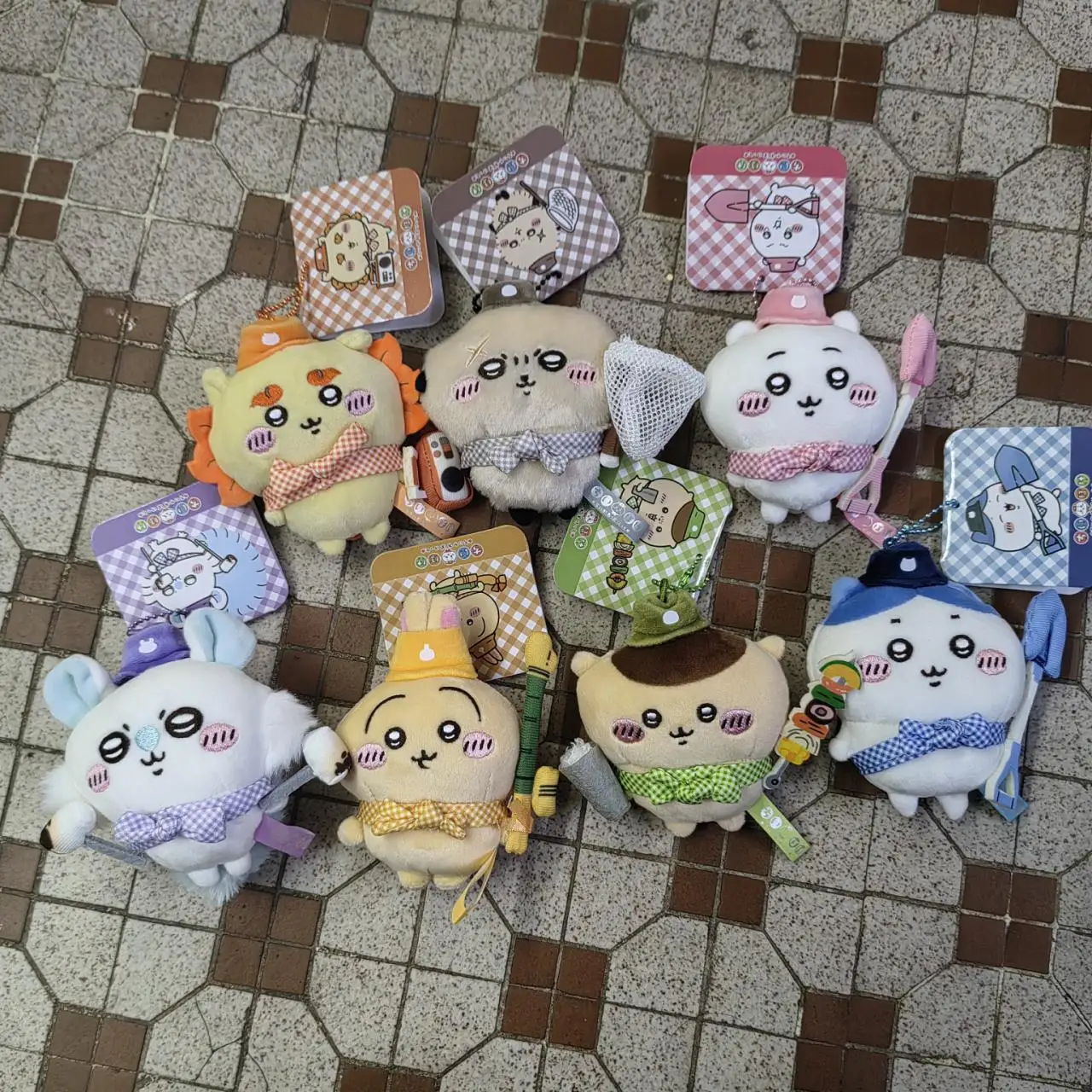 Chiikawa  Picnic Series CollectionPlush Toy Hanger, Cute Cartoon Plush Doll, A Thoughtful Little Gift For You