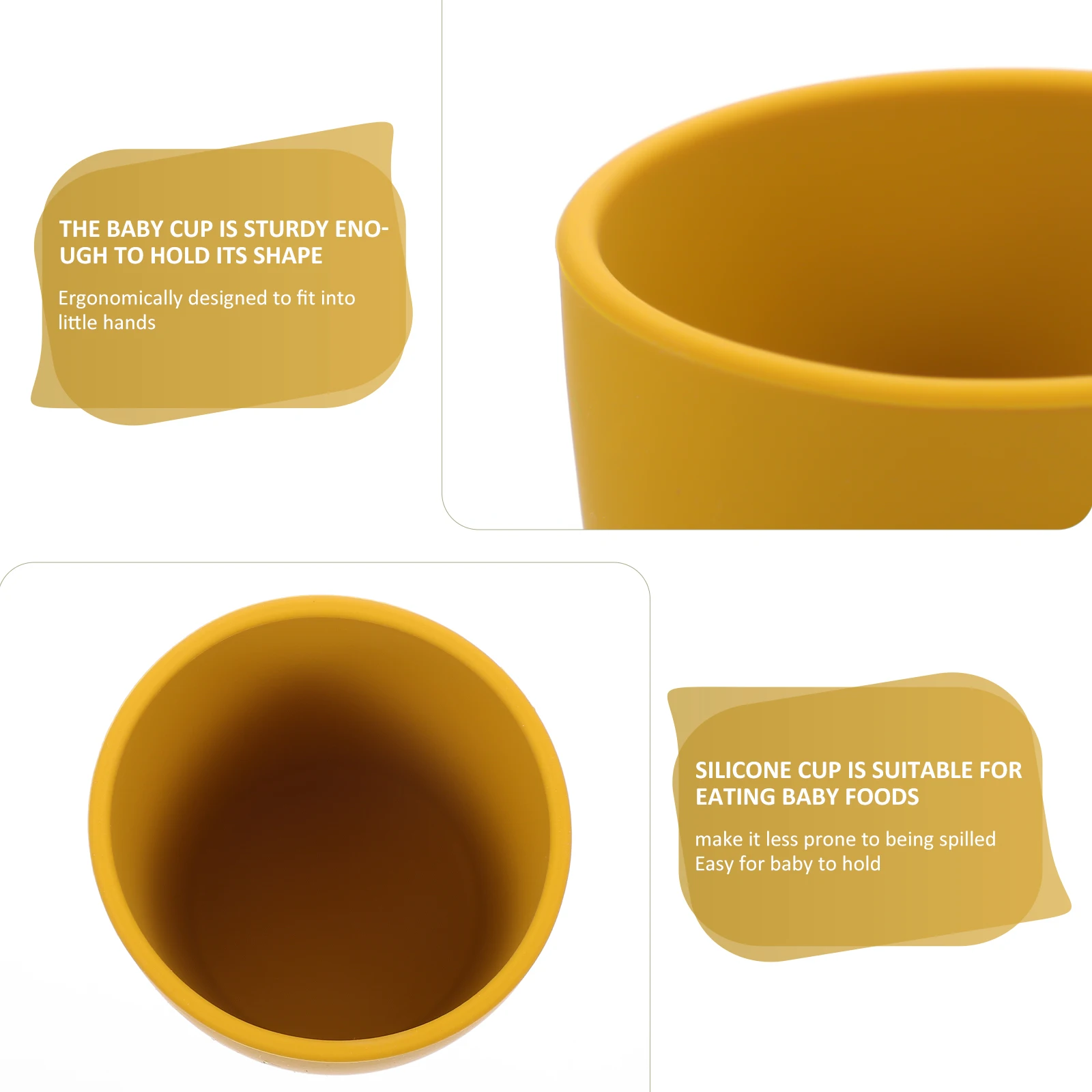 

1Pcs Baby Silicone Cup Ergonomic Design Spill Proof Infant Learning Cup for Water Milk Training Cups