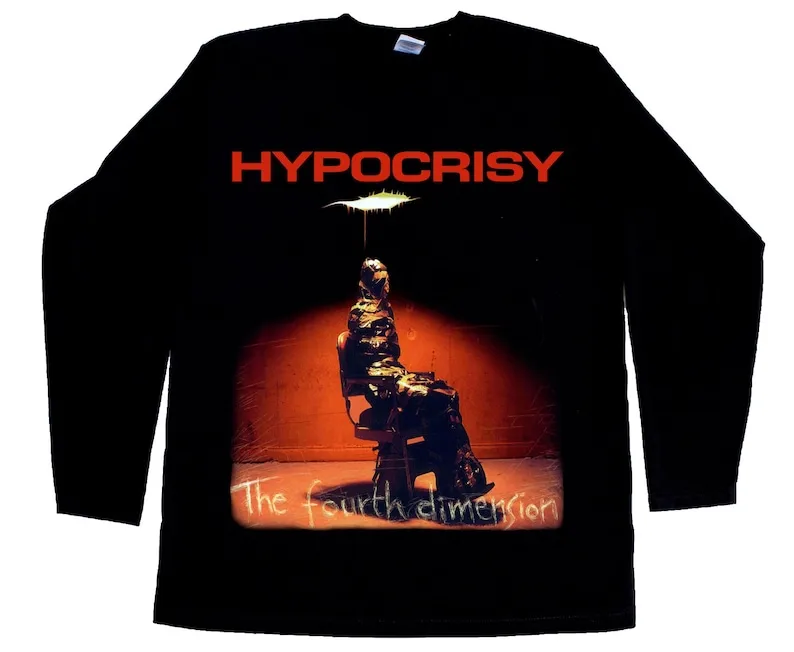 hypocrisy the fourth dimension metal short long sleeve black t-shirt