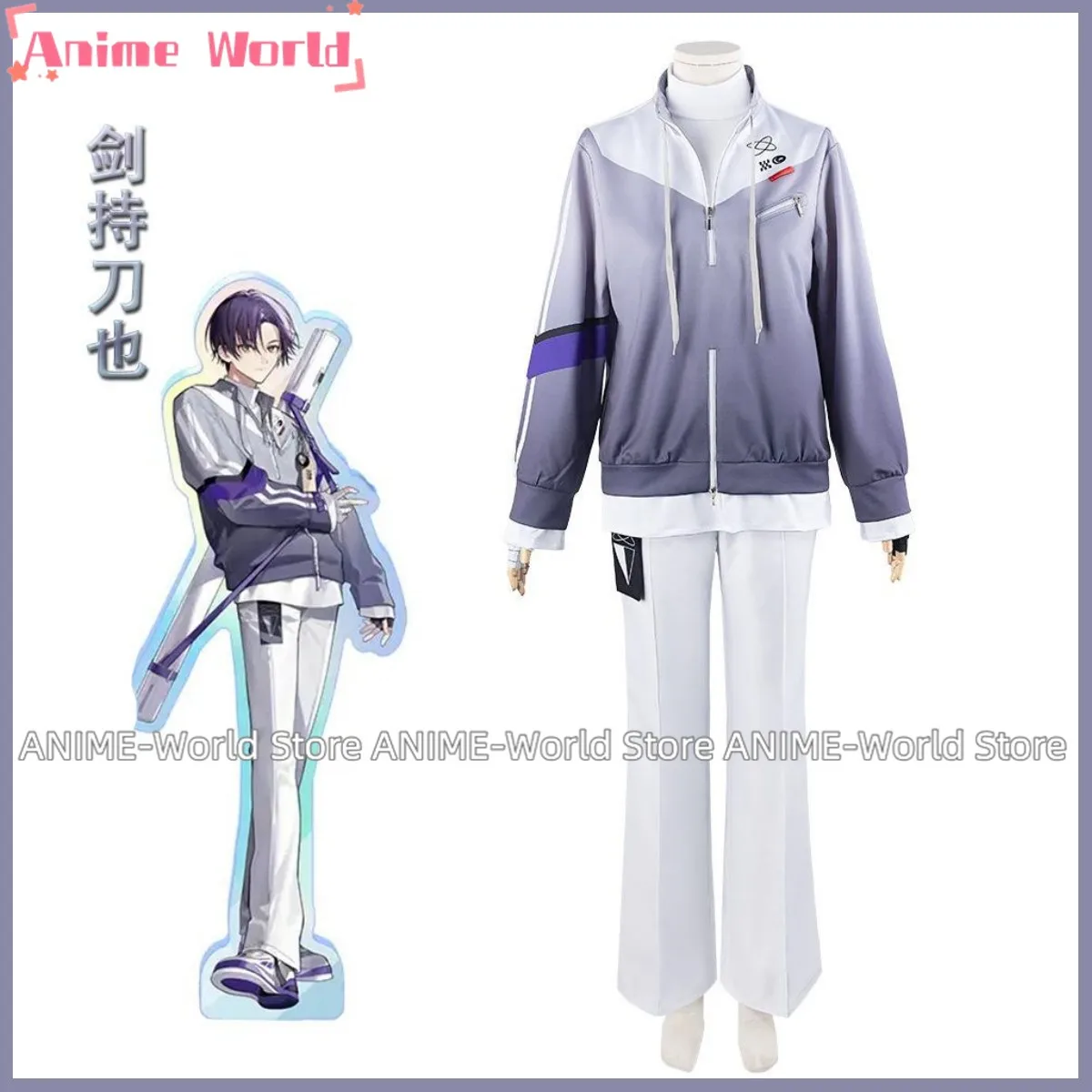 Anime Virtual Youtuber Vtuber Kenmochi Toya Cosplay Costume Nijisanji Wig Sports Uniform Hoodies Coat Man Woman Carnival Suit