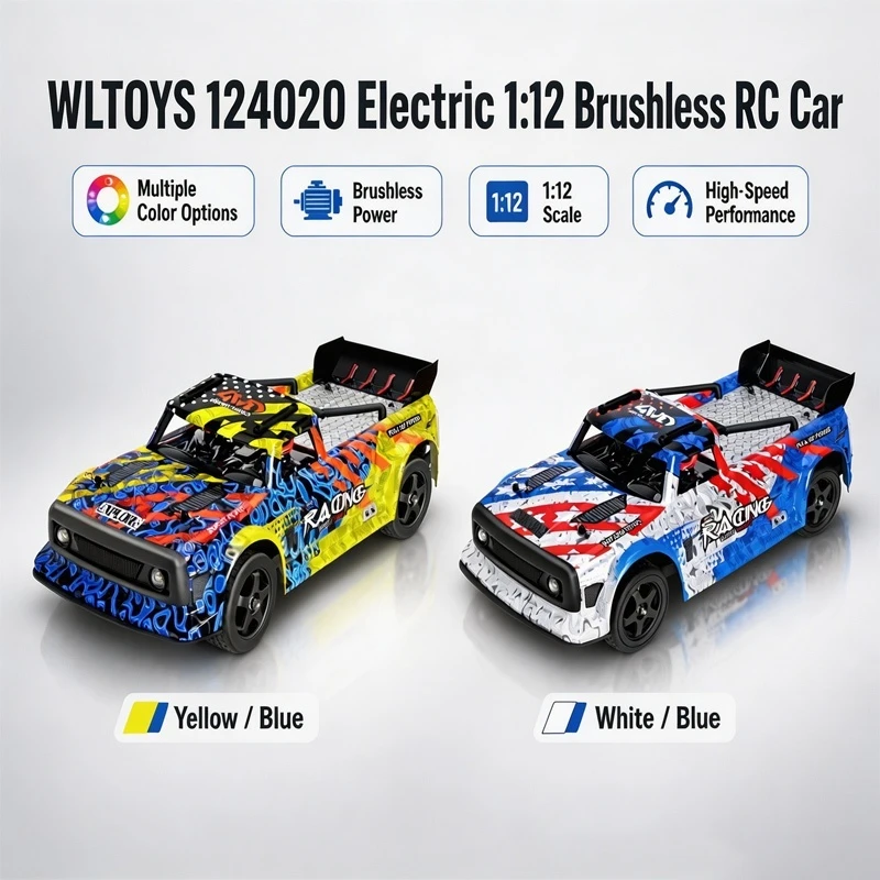 WL 124020 Brushless RC Car 1:12 4WD High Speed Drift Racing Car Full Proportional Independent Suspension Electric RC Model Toy