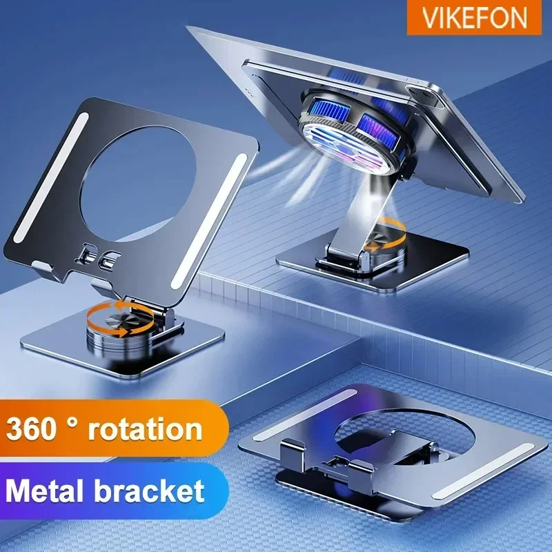 360° Rotating Foldable Metal Laptop Tablet Heat Sink Holder For X42 MEMO DL05 SL15 For Macbook iPad Air Galaxy Tab Deskted Stand