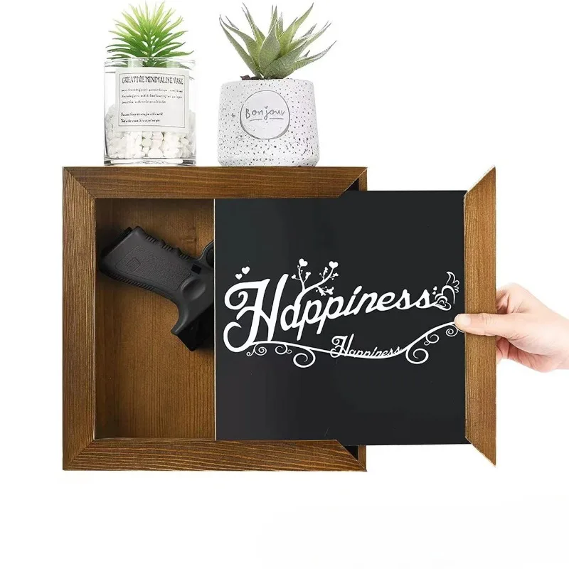 Wall Hanging Decorative Painting Hidden Security Pistol Box Private Valuables Cash Ammunition Key Safe