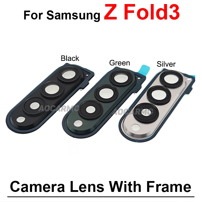 For Samsung Galaxy Z Fold 2 3 4 5 Fold2 fold3 Fold4 Fold5 Rear Back Camera Lens With Frame Replacement Part F926 F9160 F936 F946