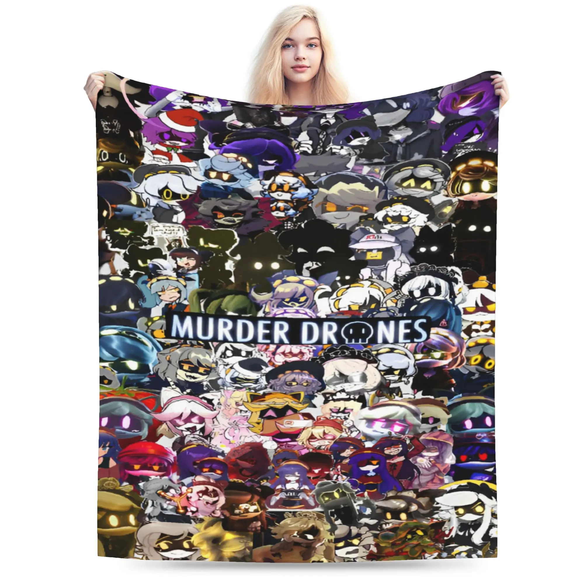 Murder Drones Uzi Doorman N Blanket Ultra Soft  Throw Blankets for Sofa 50x60 Inch Multiple Sizes Plush Thin Quilt